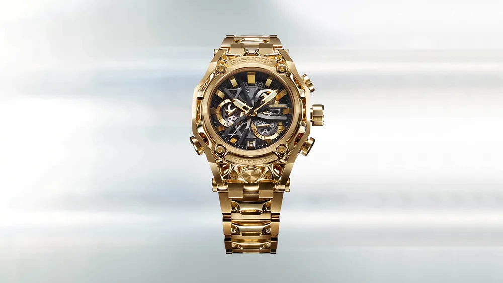 Front-facing view of the G-Shock “Dream Project #2” G-D001 watchCOURTESY OF PHILLIPS